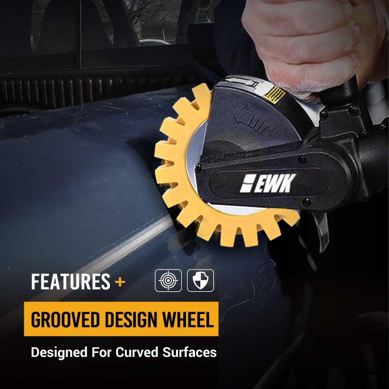 EWK Hollow Serrated Decal Eraser Wheel, Rubber Remover Wheel for Grinder, Ideal for Adhesives, Pinstripes, and Decals Removal - Image 5